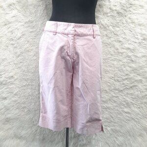 Adidas Women's Pink Stretch Cropped Bermuda Shorts Size 4